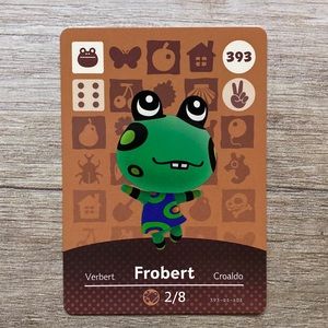 Genuine Animal Crossing Amiibo Card Frobert